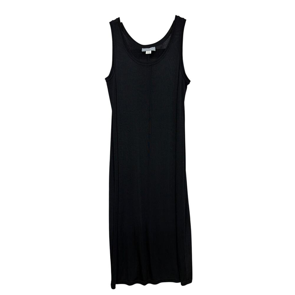 Vintage 90's Made USA Carol Anderson Black Sleeveless Scoop Neck Maxi Dress XL